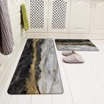 thumbnail image 3 of Marble Kitchen Mat Black and Gold Kitchen Rugs Kitchen Runner Mat Set for Floor Set Gold Abstract Runner Rug Black and Gold Kitchen Accessories Floor Mats Black Kitchen Rug for Bathroom, 3 of 6