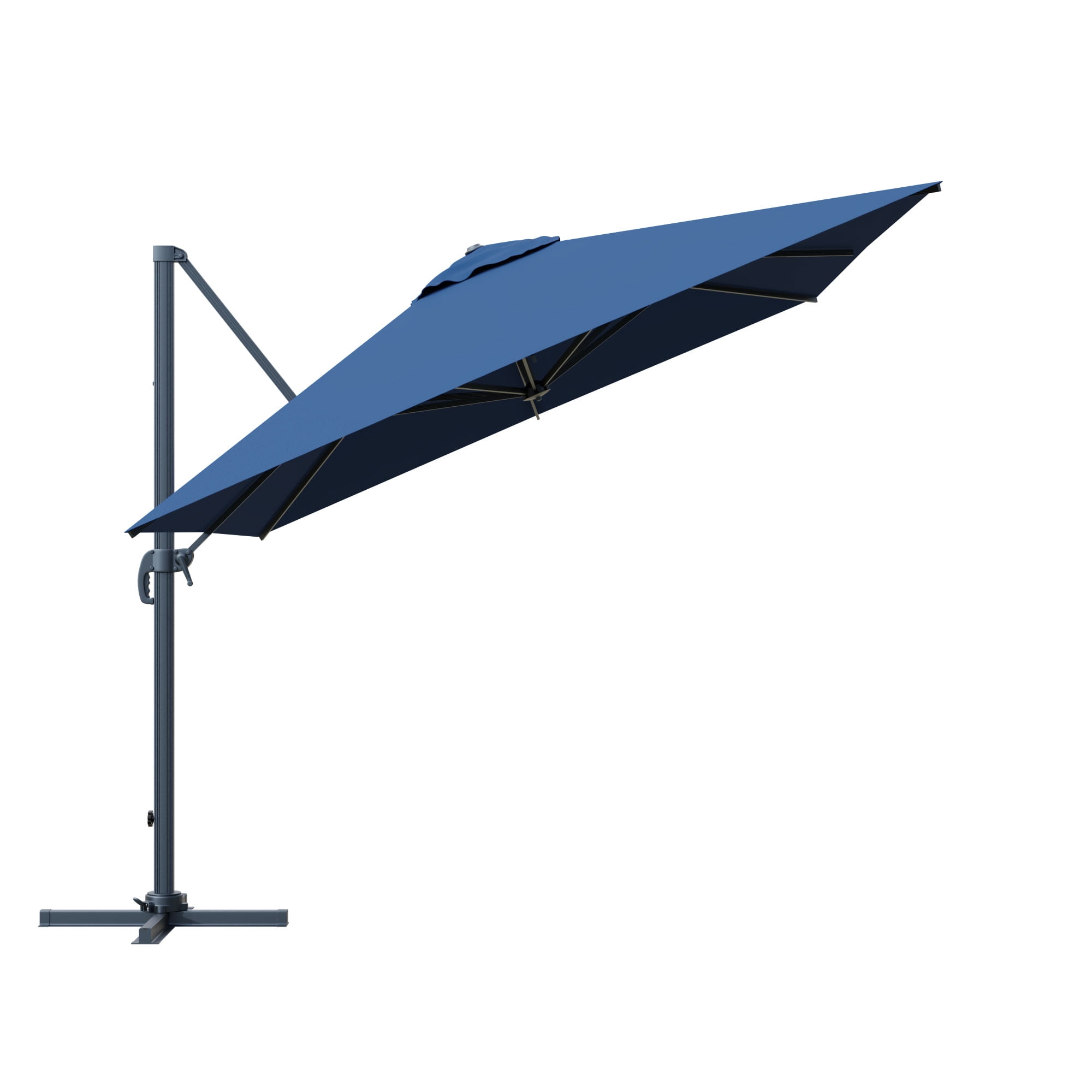 Meetleisure 10 X 13FT Outdoor Patio Umbrella Market Umbrella with Push Button Tilt and Crank, 8 Aluminum Sturdy Ribs for Garden, Lawn, Pool, No Base