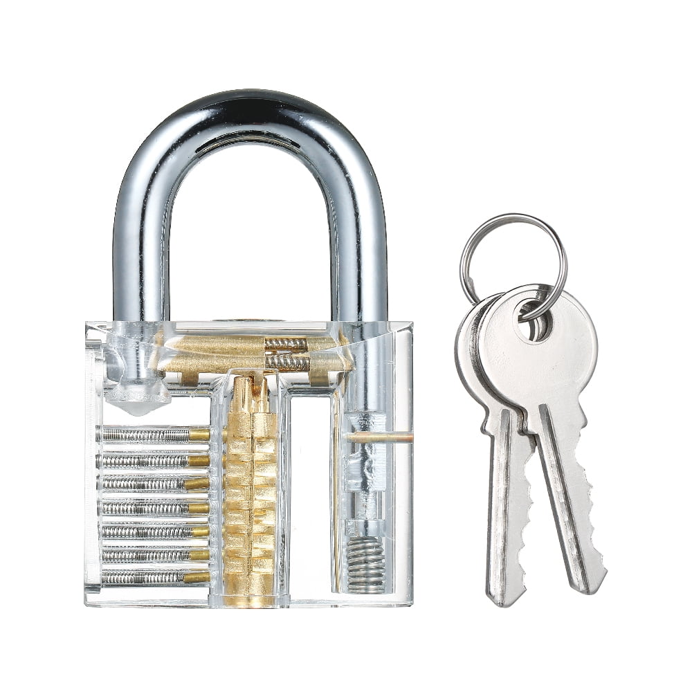 15x Lock Practice Picking Kit Opener Transparent Key Extractor 
