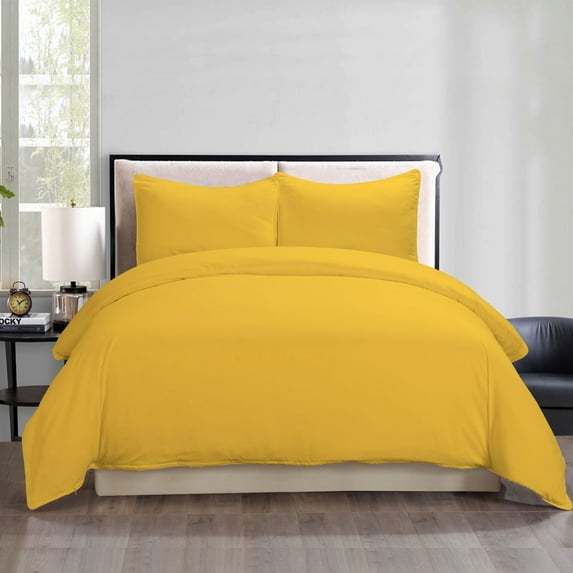 Lotus Home Stayclean Bacteria Reducing Water and Stain Resistant Microfiber Duvet Cover Mini Set