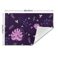 thumbnail image 3 of YFYANG Washable Heat-Resistant Placemats, 70% PVC/30% Polyester, Purple Leaf Pattern Kitchen Table Mat, 12" x 18" 4 Pcs, 3 of 6