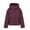 Wine-11, variant on HTNBO Women's Hooded Quilted Puffer Jacket Zipper Loose Casual Warm Cotton Solid with Pocket
