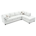thumbnail image 5 of Glory Furniture Malone Sectional Sofa with Ottoman, Pure White, 5 of 7