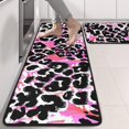 thumbnail image 2 of Kitchen Rugs Sets Of 2,Pink Leopard Pattern Anti Fatigue Kitchen Mat Rugs Non Slip Washable,Decorative Kitchen Floor Mats for Kitchen,Sink,Laundry,17"x47"+17"x47", 2 of 5