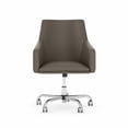 thumbnail image 1 of Bush Furniture Cabot Mid Back Leather Box Chair Washed Gray Leather, 1 of 7