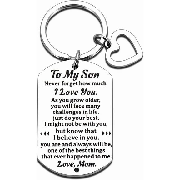 Stocking Stuffers for Son from Mom, College Gifts for Him, Inspirational Keychain Gifts, 18th 21st Birthday Keychian for Him, Christmas Stocking Stuffers for Son, White Elephant Gift