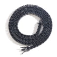 thumbnail image 1 of Collar de cadena de tenis de hip hop para hombre, cadena de pistola negra de 4 mm con circonita negra de una sola fila, marca de moda de hip hop, 1 of 5