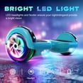 thumbnail image 4 of SISIGAD Bluetooth Hoverboard with LED Lights, 6.5 In. Hover Board Self Balancing Scooter, Suit for Adults and Kids, Green, 4 of 8