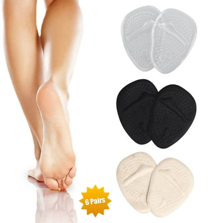 EEEKit 3Pair Professional Metatarsal Pads Ball of Foot Cushions Adhere to Shoes for Neuroma, Metatarsalgia Pain Relief Foot Pads, Metatarsal Pads for Women, Silicone Ball of Foot (Best Treatment For Metatarsalgia)