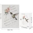 thumbnail image 2 of 500 Piece Wooden Jigsaw Puzzle – Colorful Hummingbird Puzzle for Adults – Nature-Themed Wall Art and Relaxing Brain Activity, 2 of 8