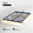 thumbnail image 4 of Bexfil Full Size LED Floating Bed Frame with Remote Control and Charging Station, No Box Spring Needed, Easy to Assemble, 4 of 7