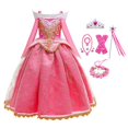 thumbnail image 1 of Vestido de Cosplay de La Bella Durmiente para niñas, mangas largas, hombros descubiertos, regalo de Halloween y Navidad, ropa de princesa de fiesta de lujo Fivean unisex, 1 of 2