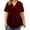 Wine Womens Plus Size Summer Tops Clearance, variant on OSFVNOXV Plus Size Peplum Tops for Women,Mother's Day Gifts,Loose Fit Ruffle Tunic Tops,Solid Color Short Sleeve V-Neck Blouse ,Sizes XL-5XL