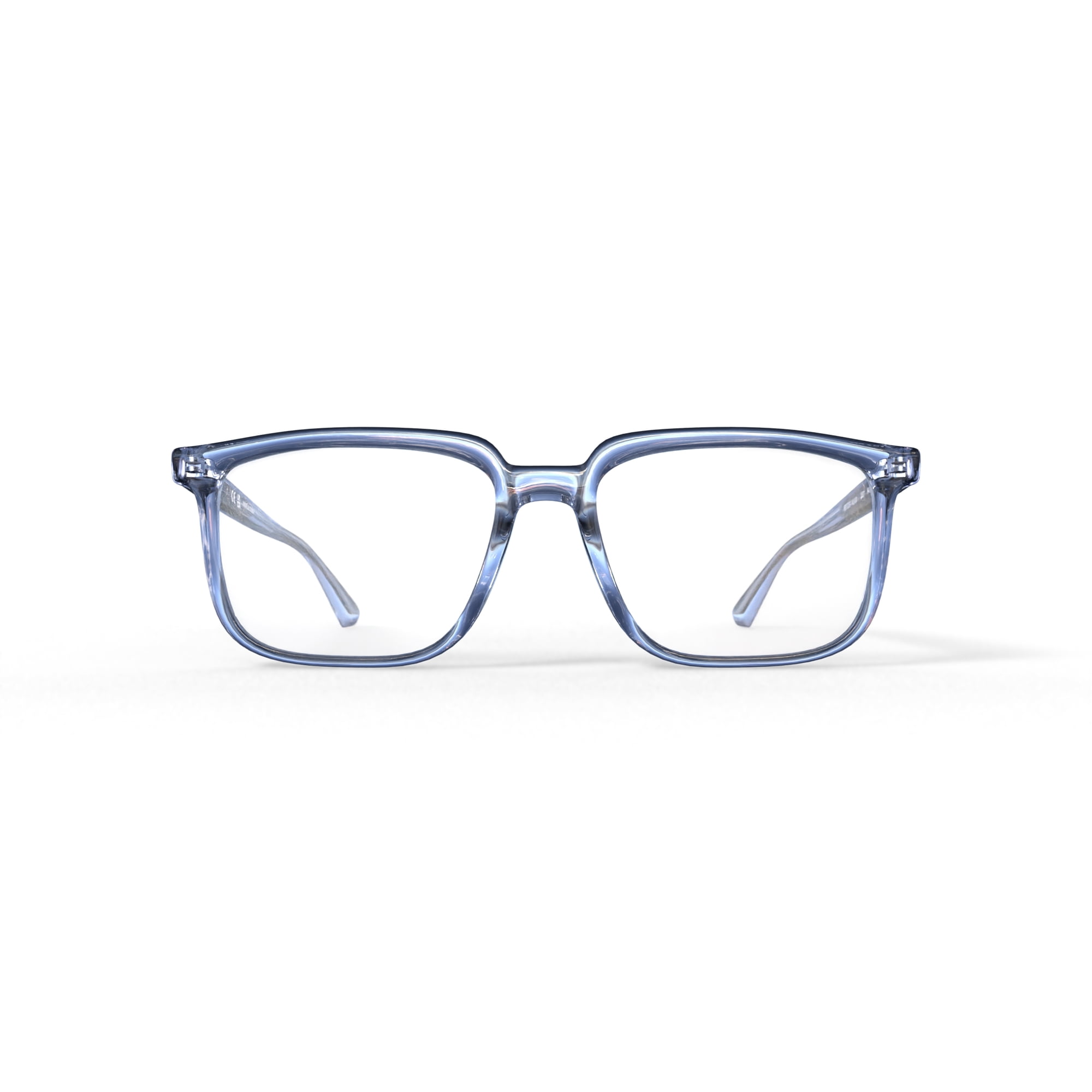 Ray-Ban Unisex Size 54 Rectangular Alain Optics Prescription Eyeglasses with Case, Transparent