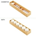 thumbnail image 6 of mDesign Stackable 15" Long Office Bamboo Drawer Organizer, 4 Pack, Natural Wood, 6 of 8