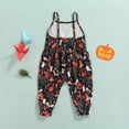 thumbnail image 4 of xiaxaixu Halloween Sleeveless Jumpsuit, Pumpkin Print Romper, 4 of 7