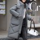 thumbnail image 5 of Parkas de manga larga para mujer, abrigo cálido con bolsillo, chaqueta larga de invierno, parkas de plumón para mujer, 5 of 5