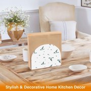 Flying Birds Pattern Thick U Shape Acrylic Napkin Holder Non Slip Space Saving for Kitchen