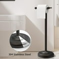 thumbnail image 3 of Toilet Paper Holder Stand, Freestanding Toilet Paper Holder,Farmhouse Post Pivoting Toilet Paper Stand with Stable Weighted Base,Oil Rubbed Bronze, 3 of 12