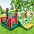 thumbnail image 2 of Patiojoy Inflatable Bounce 6-in-1 Bouncer Castle w/ Double Slides Jump Area Ocean Balls Basketball Rim for Kids Aged 3+ Indoor/Outdoor (without Blower), 2 of 9