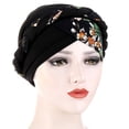 thumbnail image 2 of 3 Pack Womens Printed Turban Hat Head Wraps Covers Chemo Cancer Beanies Cap Headwear, 2 of 5