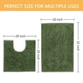 thumbnail image 2 of Tripumer  Bathroom Rugs Sets 2 Piece Chenille Bathroom Mat Sets Shaggy Microfiber Rugs Sets Bathroom Mats for Bathroom Extra Soft Absorbent Olive Green, 2 of 7