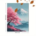 thumbnail image 3 of Sakura Tree Mount Fuji Watercolor Canvas Print Wall Art for Living Room Bedroom Office Hotel Decor, 3 of 8