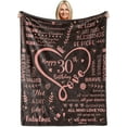 thumbnail image 1 of LHSHID 30th Birthday Gifts Blankets for Women Happy 30th Birthday Unique Gifts Throw Blanket for Women Him or Her Women 30thBirthday Decorations Gift Ideas Best Birthday Blanket Rose Gold 30"x40", 1 of 7