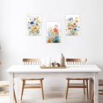 thumbnail image 3 of ZHONGYUTONG Flower Wall Art Set of 3 Watercolor Wildflower Paintings Colorful Floral Pictures Wall Decor Botanical Canvas Prints for Girls Room Decor Framed (16.00" x 24.00" x 3PCS), 3 of 5