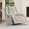 thumbnail image 4 of Spruce & Spring Power Lay Flat Recliner with Bluetooth Speakers & Lumbar Support, Taupe, 4 of 10