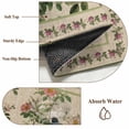thumbnail image 6 of Round Area Rug 4 Ft, Beige Spring Floral Washable Non-Slip Circle Carpet for Living Room/Bedroom, Elegant Pastoral Flowers Birds Watercolor Low-Profile Crawling Mats Collection Rugs for Indoor, 6 of 8