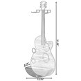 thumbnail image 4 of Black Metal Guitar Shaped Wine Rack Holder for Living Room, Dining, or Entryway, 4 of 7