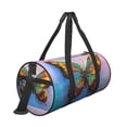 thumbnail image 3 of Bingfone Oil Painting Beautiful Butterfly Print Gym Duffle Backpack for Men Women,Travel Weekender Carry-On Bags with Detachable Back Pack Straps for Traveling Overnight Climb Sports, 3 of 8