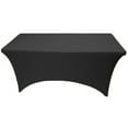 thumbnail image 3 of Gowinex 2 Pack 6FT Black Spandex Tablecloth Stretch Fitted Table Cover for Rectangular Table, 3 of 7