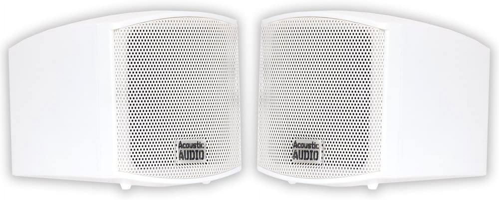 Acoustic Audio AA321W Mountable Indoor Speakers 400 Watts White Bookshelf Pair