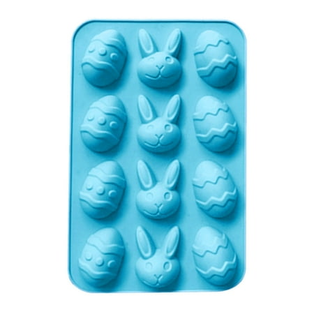 

kitchen aid Clearance Ice Cube Tray Easter Bunny Silicone Eggs Chocolate Cake Soap Mold Baking Ice Tray Mould