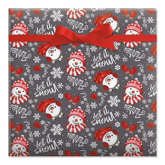 CURRENT Snow Crew Jumbo Wrapping Paper Roll- Premium Jumbo 23-Inch x 32-Foot Gift Wrap Roll, 61 Square Feet Total
