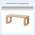 thumbnail image 2 of Tnarru Walnut Wood Desktop Organizer Rack
Minimalist Display Shelf Beech 35x16x14cm, 2 of 6