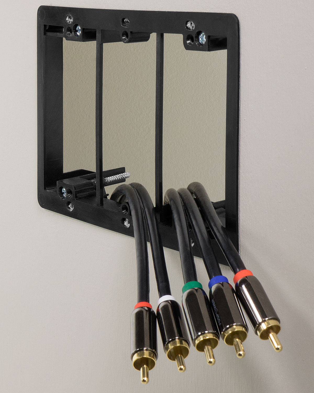 Low Voltage Mounting Bracket (3 Gang - 5 Packs), Fosmon Low Voltage Mounting Bracket (Mounting Screws Included) for Telephone Wires, Network Cables, HDMI, Coaxial, and Speaker Cables - image 3 of 4