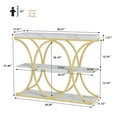 thumbnail image 4 of QinaQin 3-Tier Narrow Console Table, Modern Sofa and Entryway Table with Open Shelves and Geometric Legs, 4 of 4