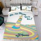 thumbnail image 4 of Oh, los Lugares a Donde Irás Conjunto de sábanas temático, trío de piezas, cómodo y amigable con la piel, diseño único, regalo de decoración para el hogar para familiares, amigos y fans,140cm *210cm, 4 of 6