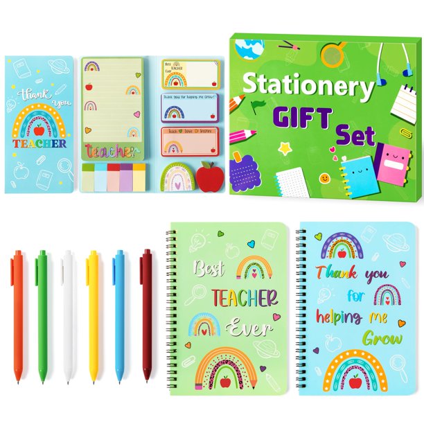 Set de papelería Xqumoi Teacher con notas adhesivas A5 para cuadernos y bolígrafos