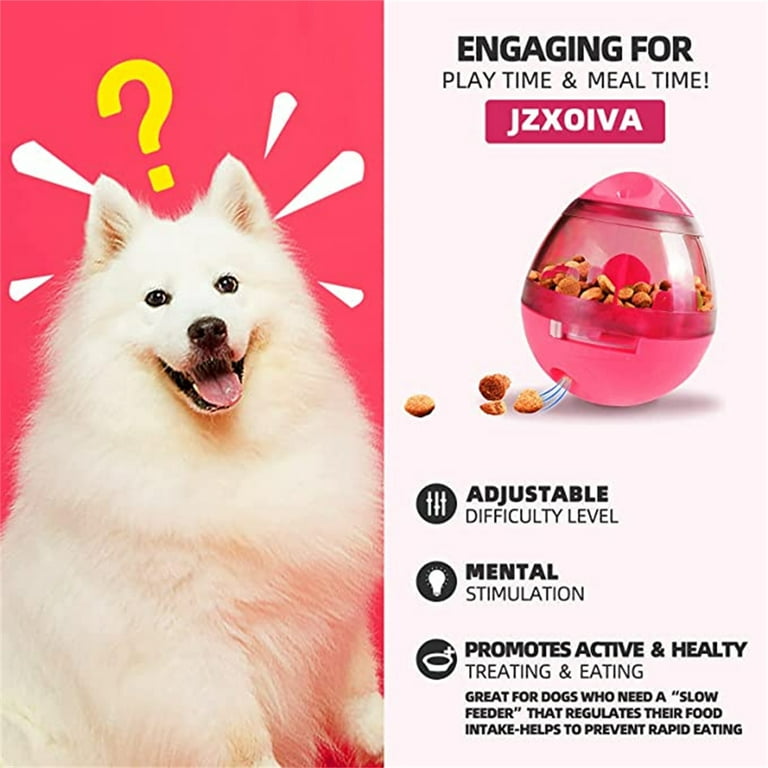 JZXOIVA Dog Treat Ball, Adjustable Dog Treat Dog Ball Dispensing Dog Toys,  Interactive Food Puzzles Ball for Dogs, Pet Slow Feeder Ball