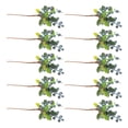 thumbnail image 1 of Cateissary 10 Uds. De bayas artificiales realistas ABS para decoraciones navideñas, aspecto realista y duradero Decoración Azul 25cm, 1 of 6