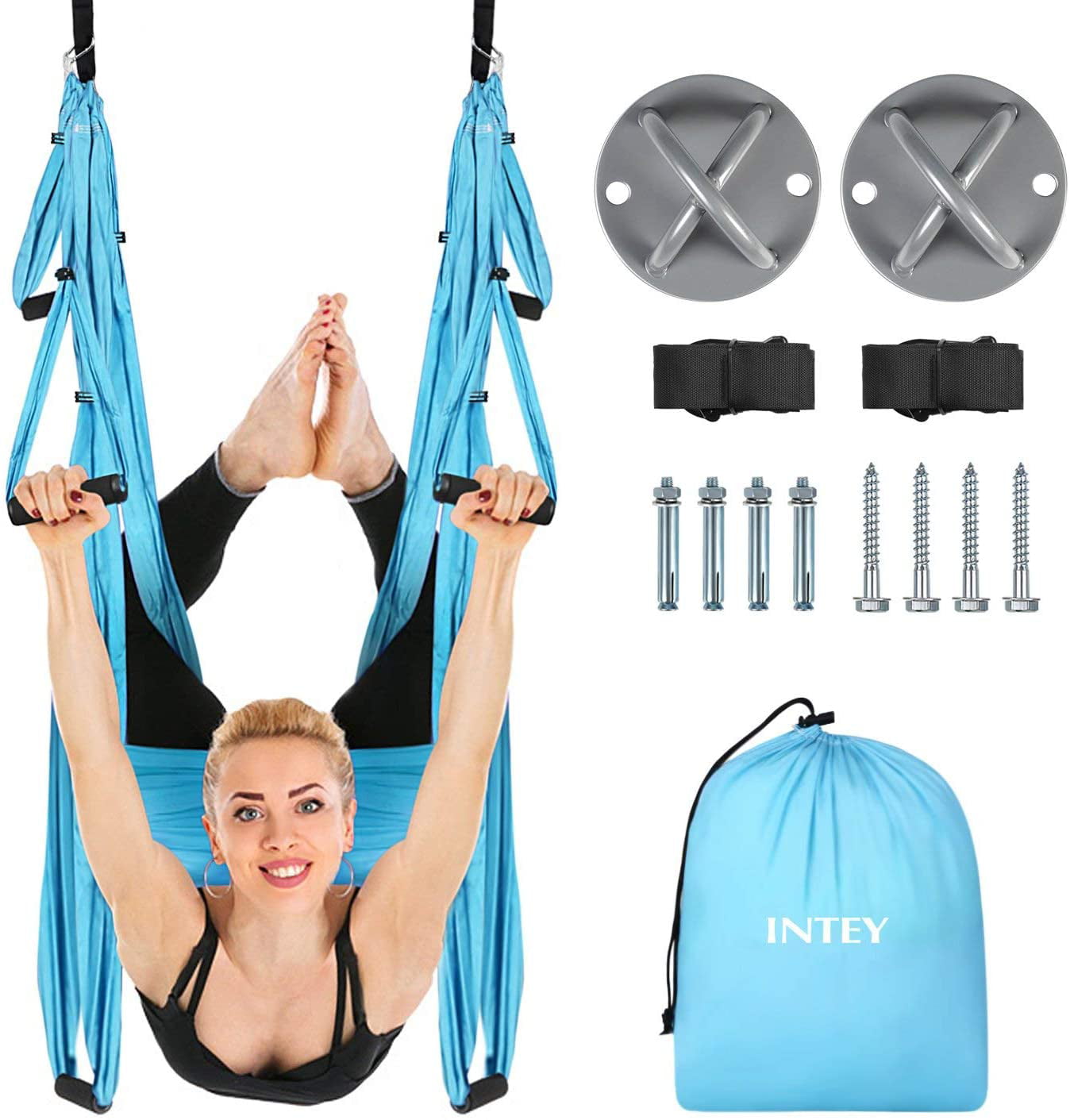 Large Solid Aerial Yoga Swing Sling Hammock Hanging Inversion Trapeze+Bag US 