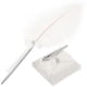thumbnail image 1 of Wedding Bridal Ostrich Feather Signing Pen with Pen Holder (White), 1 of 4