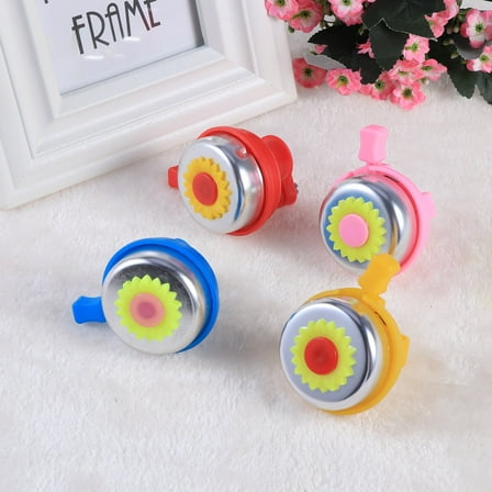 GOOHOCHY Red Bike Bell for Children Bicycle Adorable Plastic and Metal Handlebar Bell Easy to Attach Loud Tone 1 Piece