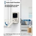thumbnail image 4 of Keyless Entry Door Lock with Keypad and Handle for Front Doors Touchscreen Deadbolt peep Password AutoLocking Matte, 4 of 9