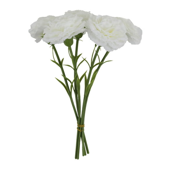 Carnation Floral Arrangement for Home with Vase - Lifelike Silk Flowers Ideas for Living Room Table Centerpiece
