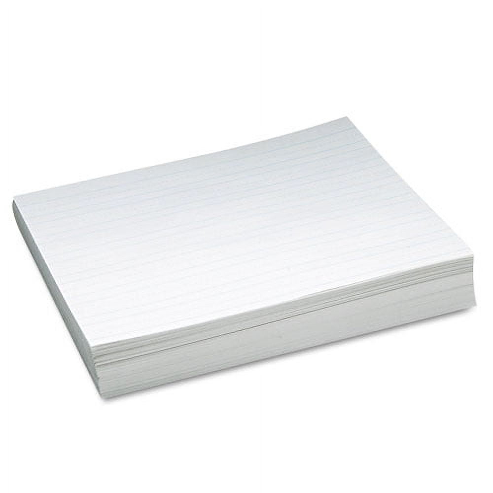 Skip-A-Line Ruled Newsprint Paper, 3/4" Two-Sided Long Rule, 8.5 X 11, 500/pack | Bundle of 5 Packs